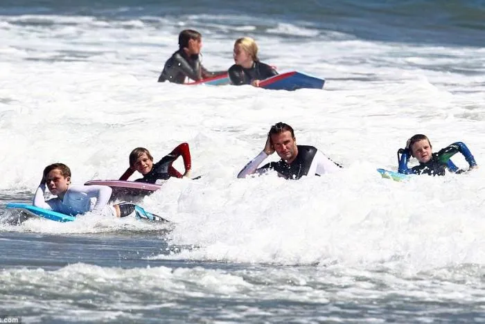 Beckham prend la pose en famille