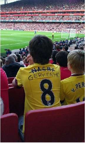 Photo: un fan d&rsquo;Arsenal renie Nasri