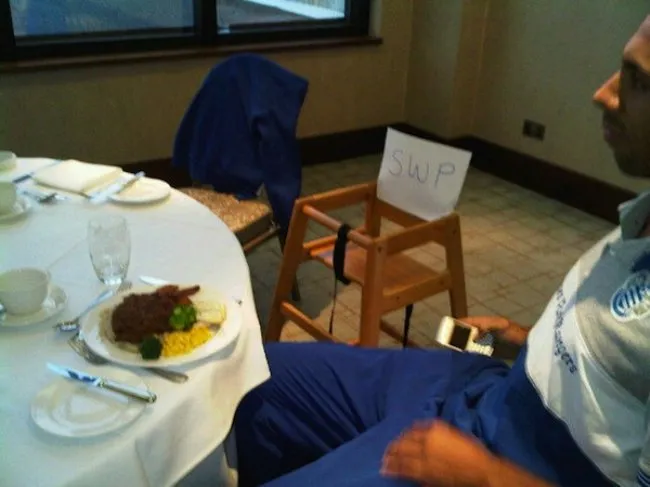 Photo: La chaise-bébé de Wright-Phillips