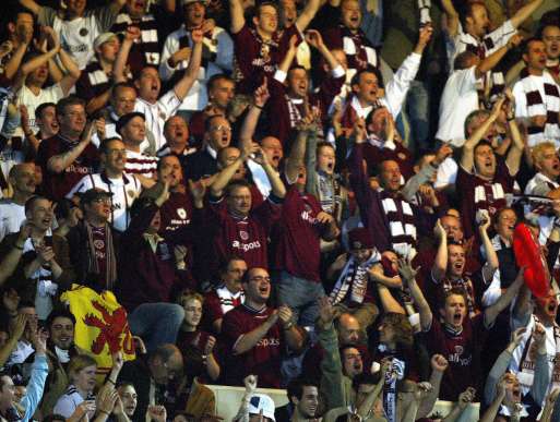 Un supporter des Hearts blanchi