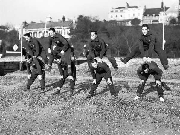 Photo: l'entraînement des années 50