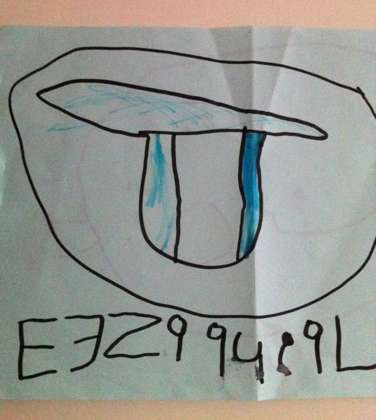 Photo : Le fils d’Hernanes dessine