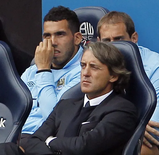 Mancini et la stupidité de Tevez