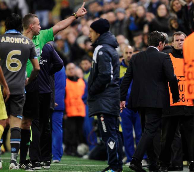 Mazzarri et le carton rouge