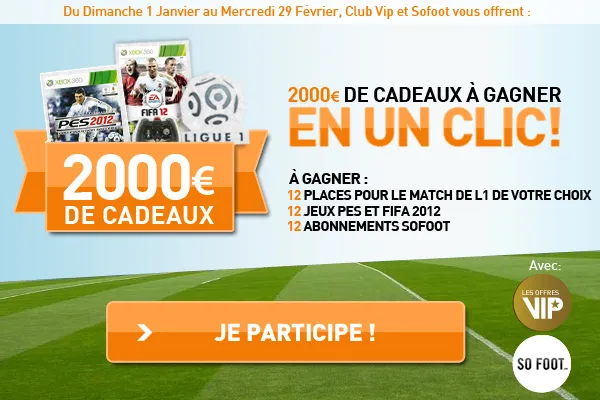 2000 euros de cadeaux à gagner !