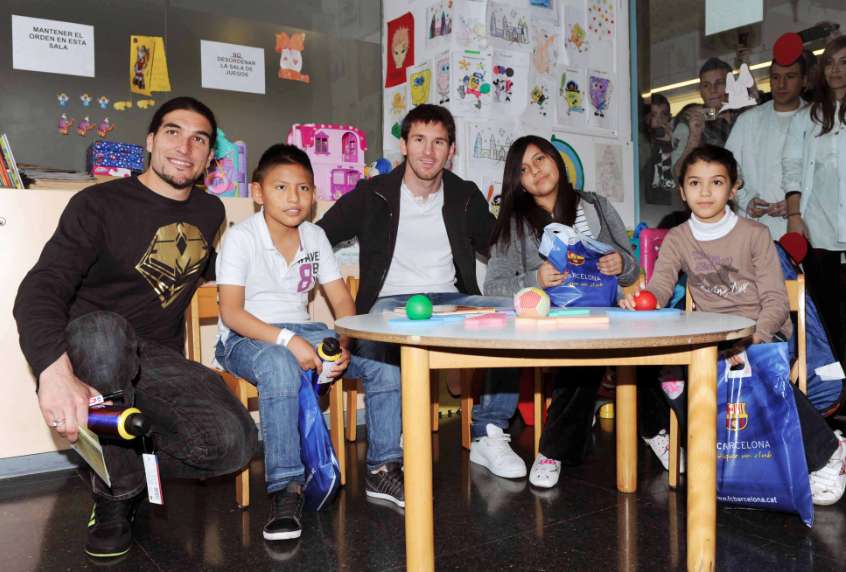 Photo : Messi et les enfants malades