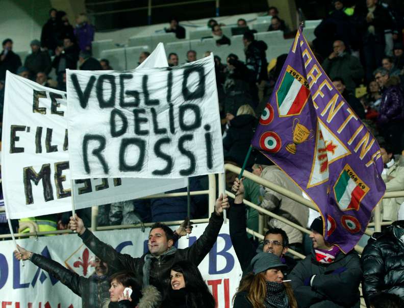 Les tifosi contre la Fiorentina