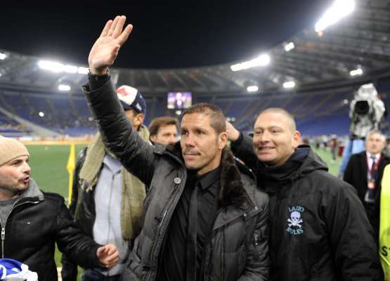 Photo : Simeone sous la Curva Nord
