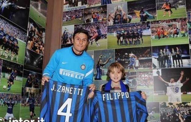 Photo : Zanetti et le petit Filippo