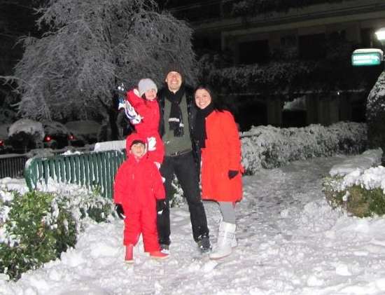 Photo : Hernanes et la neige