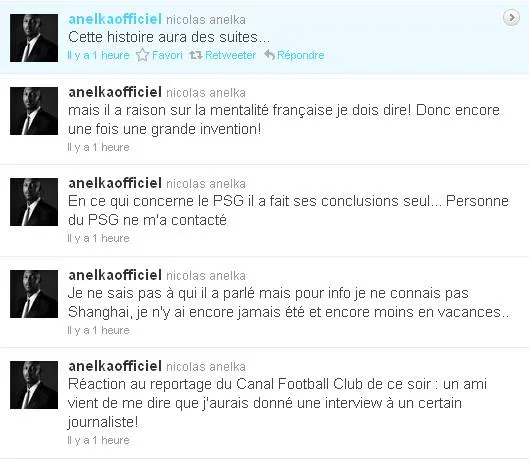 La fausse interview d&rsquo;Anelka sur C+ ?