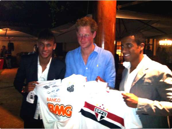 Photo : Neymar, Lucas et le Prince Harry