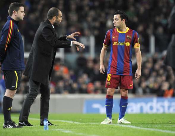 Président Pep et Coach Xavi
