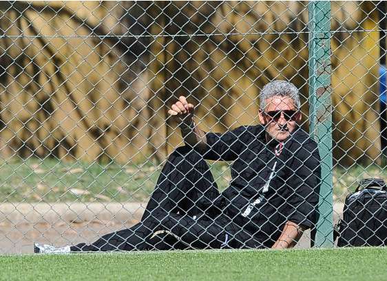 Photo : Baggio en stage avec Luis Enrique