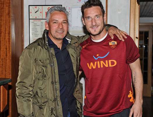 Photo : Totti et Baggio