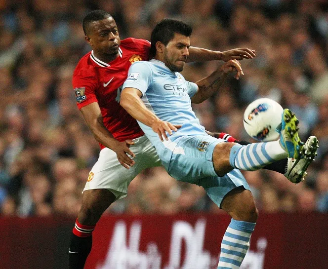 Evra et Kompany