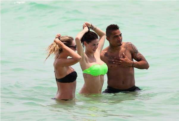 Photo : Le couple Boateng/Satta à Miami