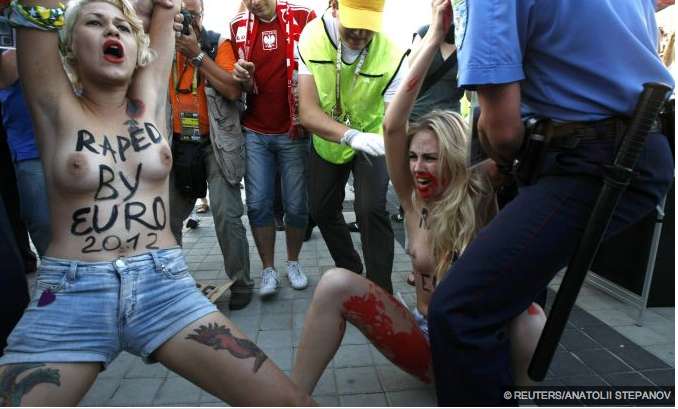 Photo : Nouvelle action de Femen