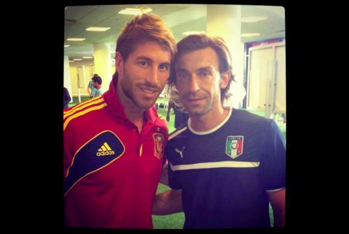 Photo : Sergio Ramos fan de Pirlo