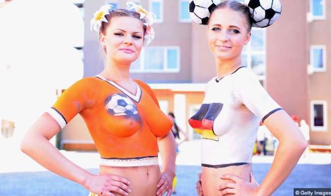 Photo : Hollande-Allemagne des supportrices