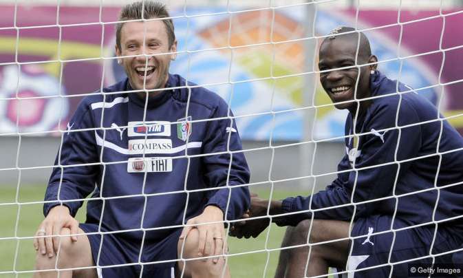 Photo : Cassano et Balotelli détendus