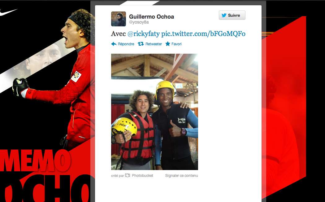 Photo: Ochoa et Faty en Rafting