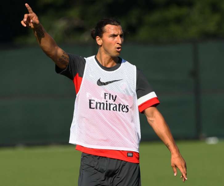 Photo : Ibra à l&rsquo;entraînement