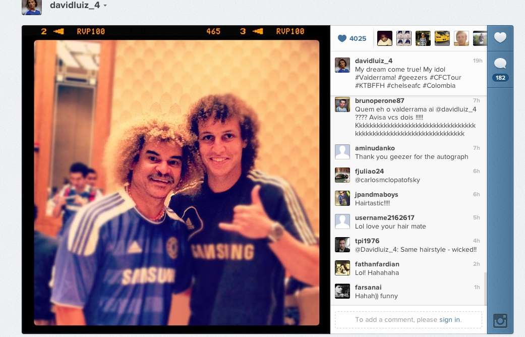 Photo : David Luiz &amp; Valderrama