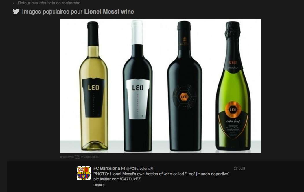 Photo : La cuvée Lionel Messi