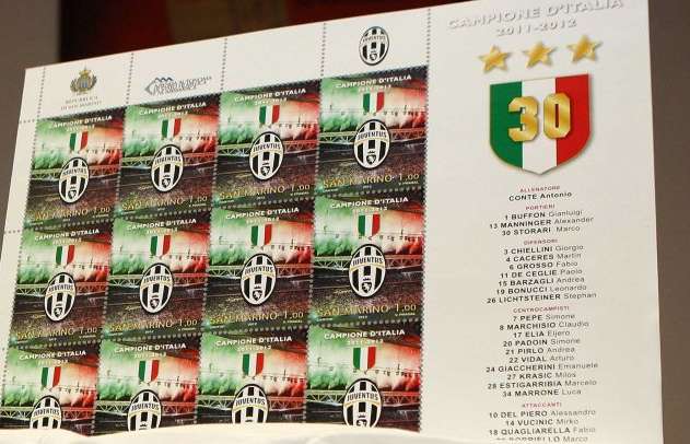 Timbre-Scudetto pour la Juve
