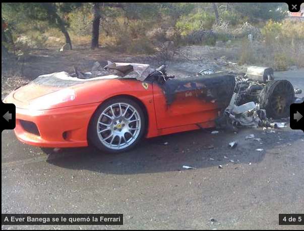 Photo : Banega crame sa Ferrari