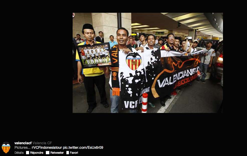 Photo : les fans indonésiens du FC Valence
