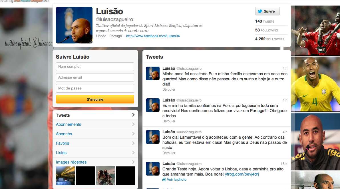 Photo : Luisão cambriolé