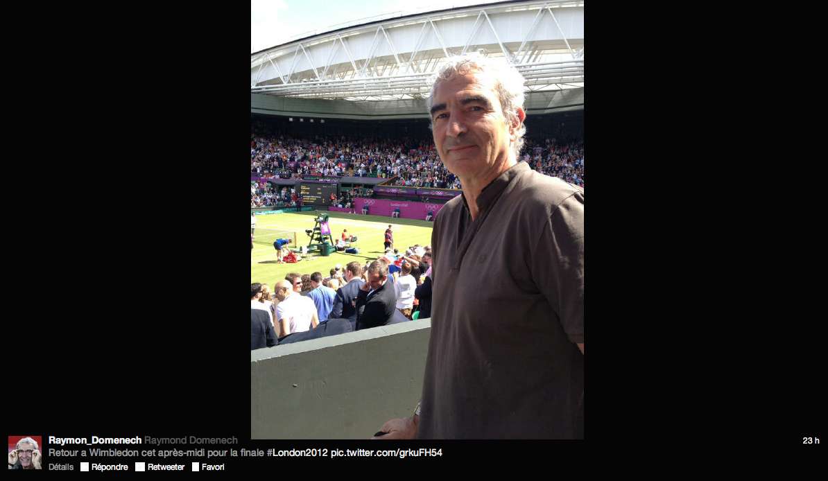 Photo: Domenech à Wimbledon
