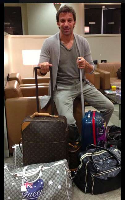 Photo : Del Piero à l&rsquo;aéroport