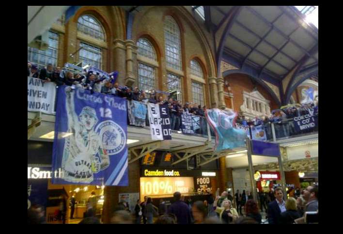 Photo : Les Ultras de la Lazio à Londres