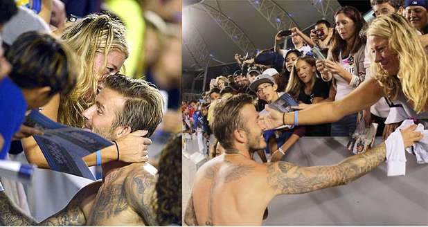 Photo : Beckham fait une heureuse