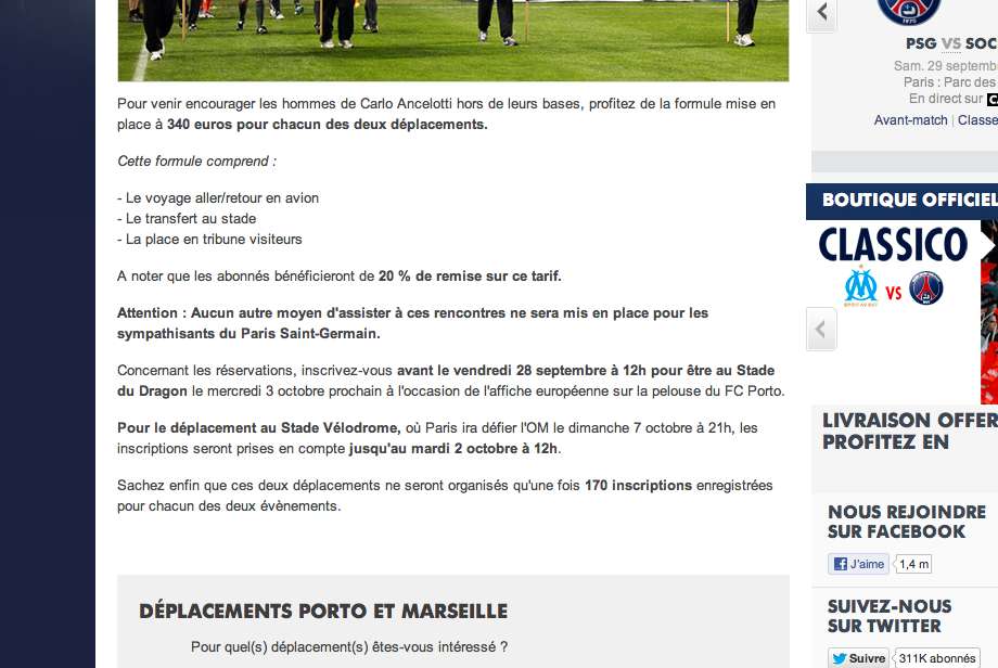 Photo : 340€ le déplacement à Marseille