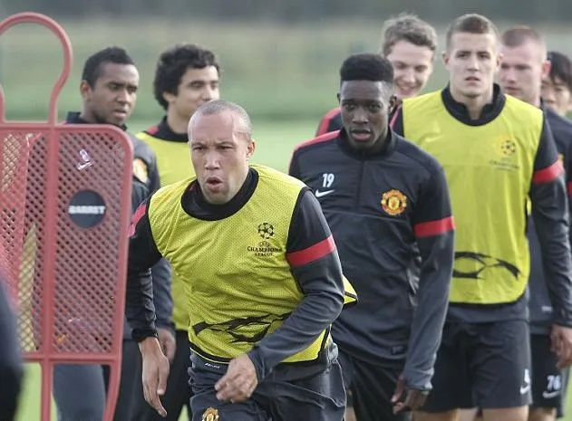 Photo : Silvestre s&rsquo;entraîne avec United
