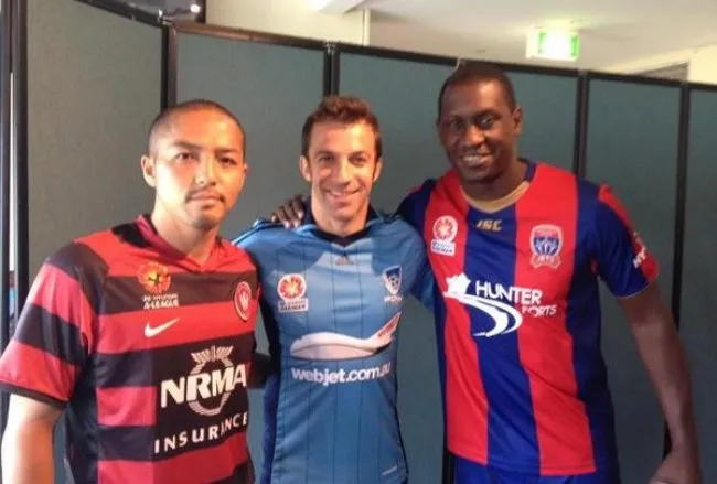 Photo : Heskey et Del Piero en Australie