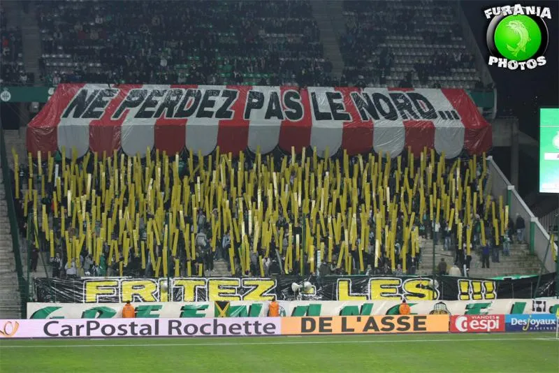 Photo : le tifo-frites des Stéphanois