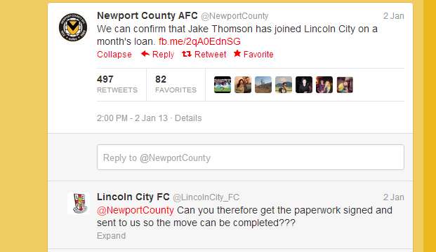 Photo : Un transfert sur Twitter