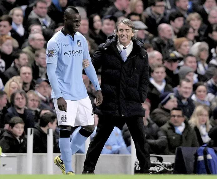 Photo : Balotelli et Mancini rigolent