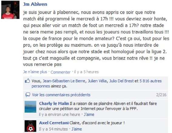 La révolte de Plabennec sur Facebook