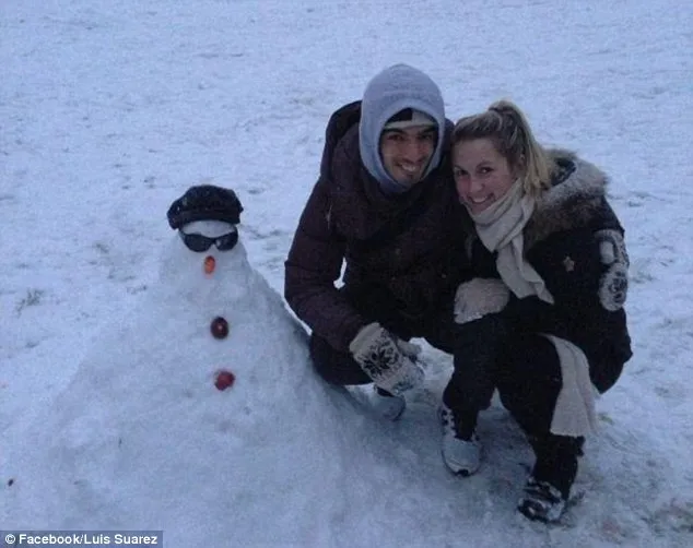 Photo: Suarez et son snowman