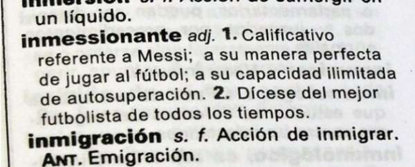 Photo : Messi dans le dico