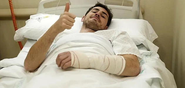 Photo : Casillas à l’hôpital