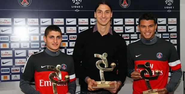 Photo: Ibra, Silva et Verratti récompensés