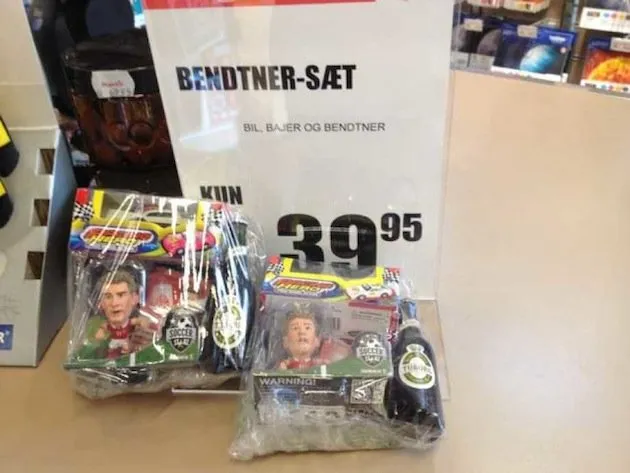 Photo: Bendtner l&rsquo;alcoolo, le jouet