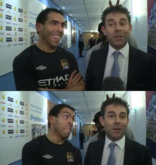 Photo: Les trublions Tévez et Richards